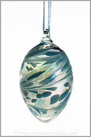 Glass Christmas tree ornament for a Plymouth glass shop 
