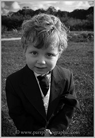 Page boy in morning suit